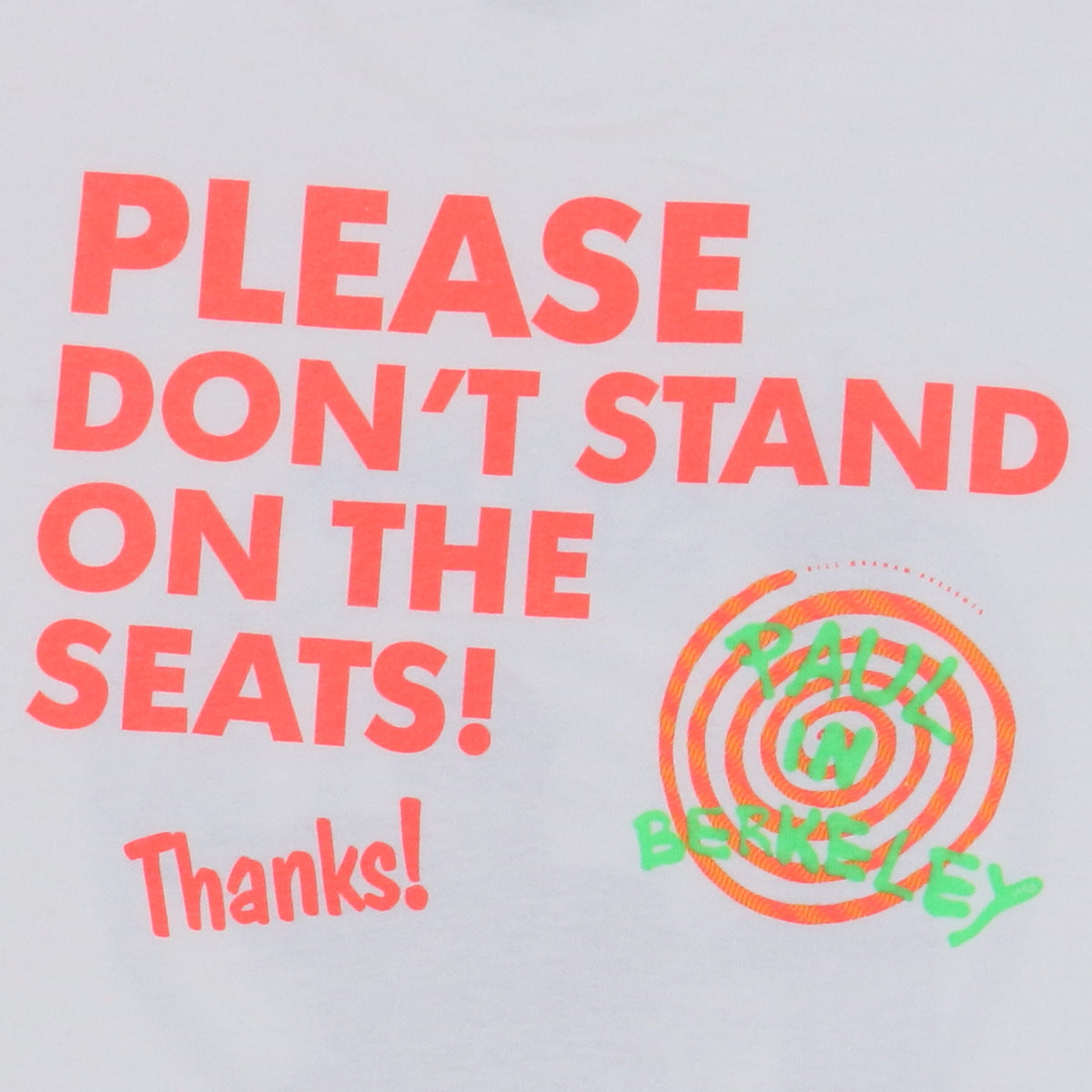 1990 Bill Graham Presents Paul McCartney Berkeley Concert Shirt