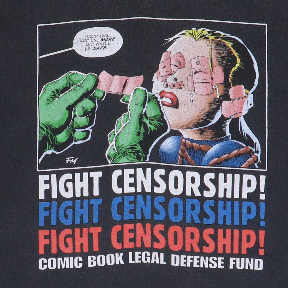 1990s Fight Censorship Comic Book Legal Defense Fund Shirt