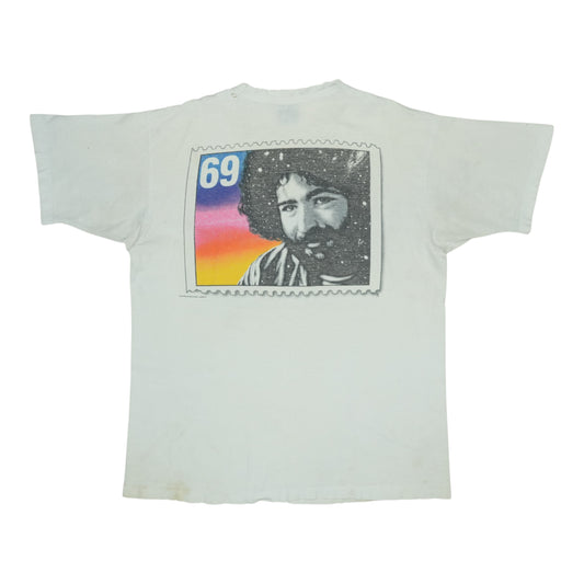 1995 Jerry Garcia Liquid Blue Stamp Shirt