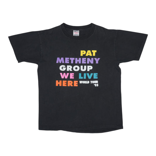1995 Pat Methany Group We Live Here World Tour Shirt