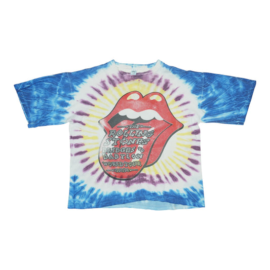 1997 Rolling Stones Bridges To Babylon Tour Tie Dye Shirt