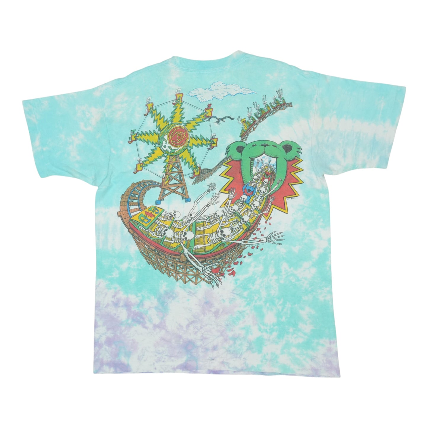 1993 Grateful Dead Roller Coaster Tie Dye Shirt
