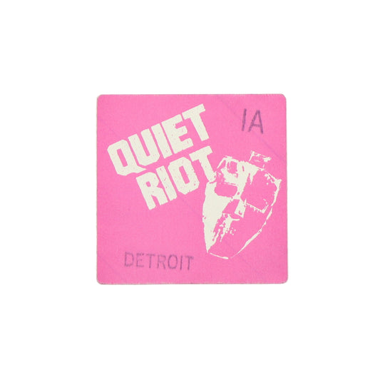 1983 Quiet Riot Metal Health Tour Backstage Pass