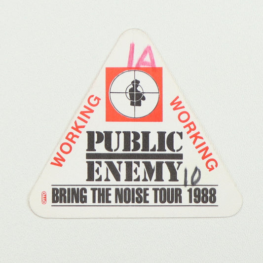 1988 Public Enemy Bring The Noise Tour Working Backstage Pass
