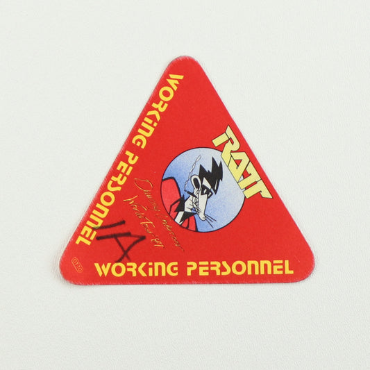 1987 Ratt Dancing Undercover Tour Working Personnel Backstage Pass