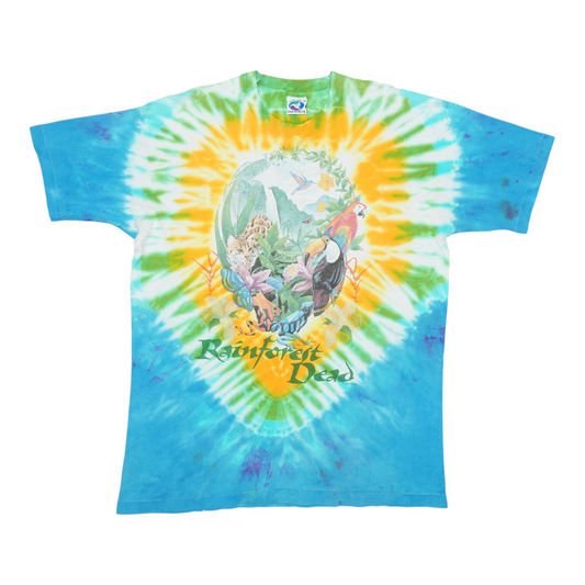 1993 Grateful Dead Rainforest Dead Summer Tour Tie Dye Shirt