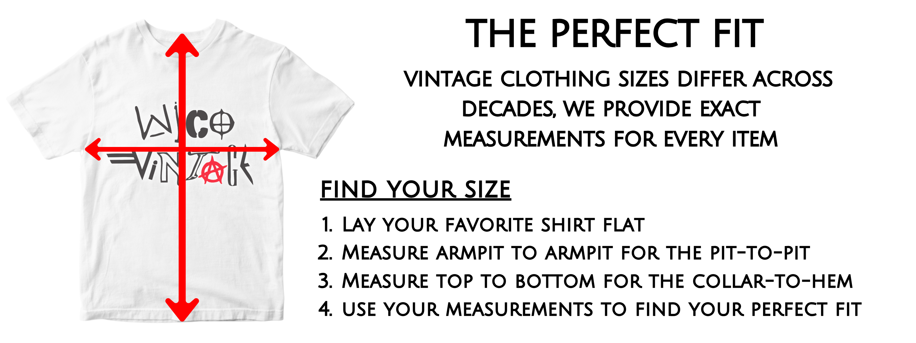  vintage clothing sizes differ across decades, we provide exact 
measurements for every item.